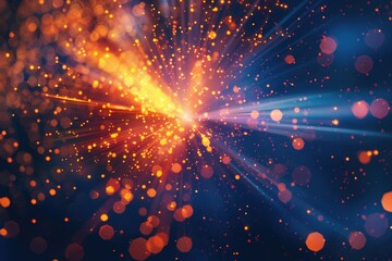 Canvas Print - a bright and colorful starburst with blurred edges