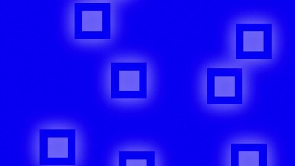 Wall Mural - Blue 3D square moving and animation minimalist background