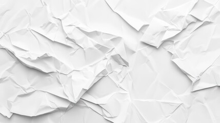 Poster - Abstract Crumpled White Paper Texture