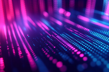 Neon Digital Computer Texture Background with High-Tech Style