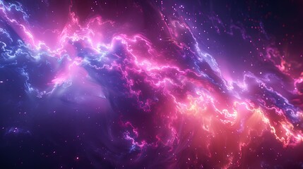abstract neon fractal wallpaper with space theme