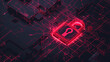 © Chatchanan - System hack illustration with a red broken padlock and cybersecurity breach alert.