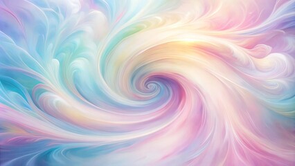 Wall Mural - Swirling ethereal elements resembling flowing petals in soft pastel colors, ethereal, swirling, petals, soft, pastel