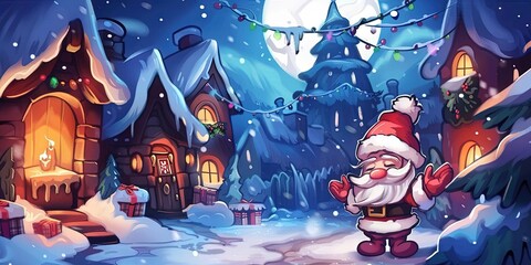 Wall Mural - Santa Clause stylized concept design for Christmas 2024