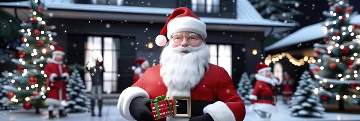 Wall Mural - Santa Clause stylized concept design for Christmas 2024