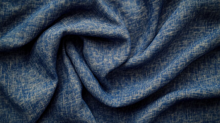 blue sports clothing fabric, showcasing its texture and durability. Ideal for athletic wear or sports apparel advertising