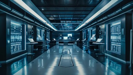 Futuristic Server Room Interior