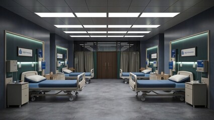 Poster - hospital corridor in hospital