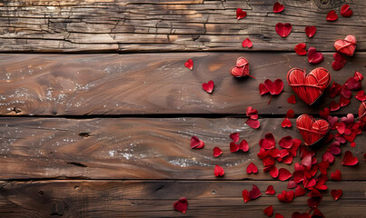 Wall Mural - Valentines Day chocolate copy space background