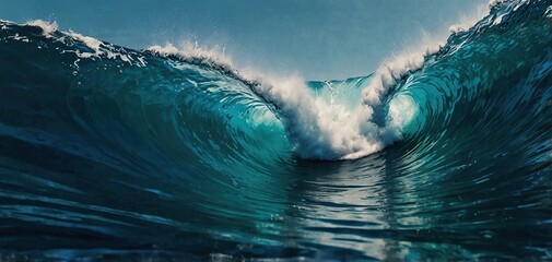 abstract water ocean wave, blue, aqua, teal texture. blue and white water wave web banner graphic re