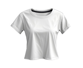 Wall Mural - A white shirt is displayed on a white background