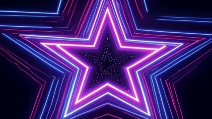 Wall Mural - neon starburst: a mesmerizing abstract background with a vibrant neon pink and blue starburst patter