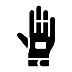 Bowling gloves icon for protective sport gear and equipment