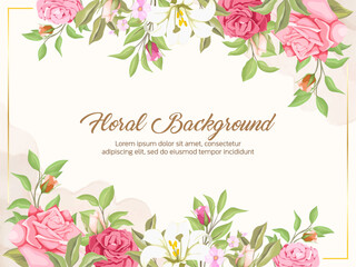 Wall Mural - Beautifull Floral Wedding Background Template