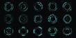 © THETO STUDIO - Sci-fi futuristic circle hud dashboard display virtual reality technology screen. User Interface set. Statistics, Data information infographic. Vector illustration