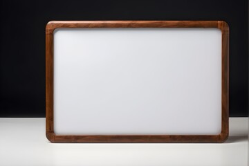 dry erase board with wooden border