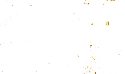 Luxury gold sparkle confetti glitter and zigzag ribbon falling down on transparent background. Vector illustration.