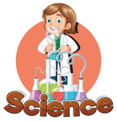 scientist with laboratory equipment