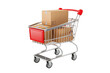 © Athena  - shopping cart with box on a transparent background