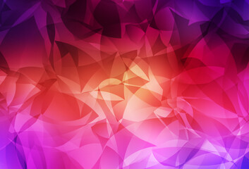 Wall Mural - light pink, yellow vector polygon abstract backdrop.