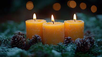 Wall Mural - advent stake candles 