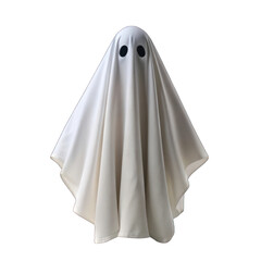 White cloth ghost isolated on transparent background