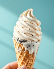 Oreo ice cream | Oreo ice cream on yellow Background