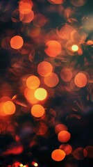 Wall Mural - yellow bokeh blur background, beautiful night view of midnight city with bokeh blur effect