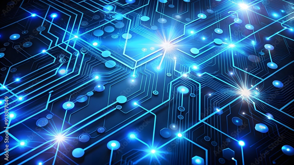 Abstract modern digital technology network circuit board background ...