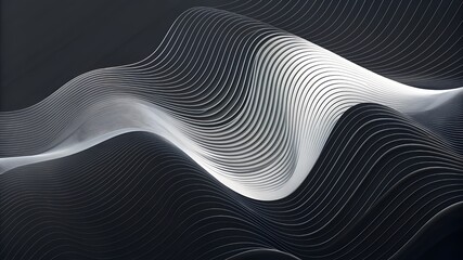 Abstract gray topography contour map with wave line pattern background design. geometric black wave curve lines texture .abstract topographic map banner.