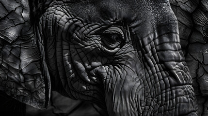 Wall Mural - Monochrome background with the texture of elephant skin