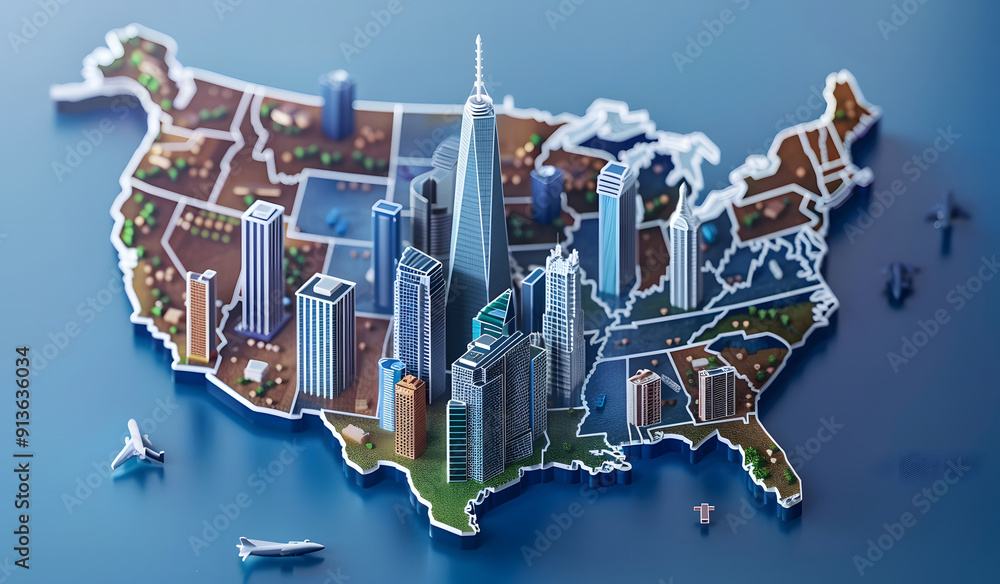 Education Technology in North America, map illustrating educational ...