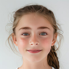 Poised Tween Girl with a Confident Smile