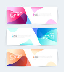 Poster - Geometric banner design with Vector presentation template.