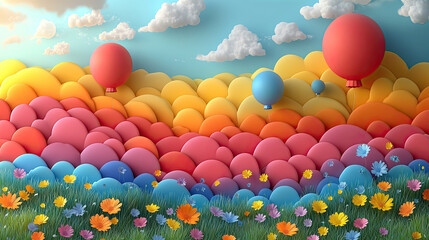 Wall Mural - colorful children's day background 