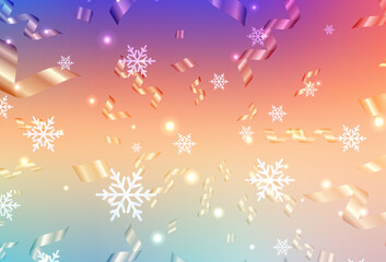 Wall Mural - Light Multicolor vector texture in birthday style.