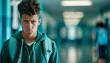 © ZeNDaY - Angry Teenager Boy in School Hallway