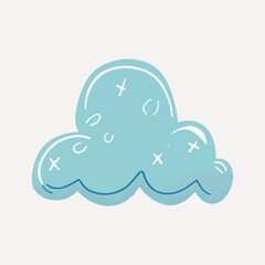 Poster - blue cloud illustration vector