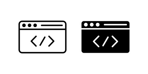 Development icon set in vector color editable