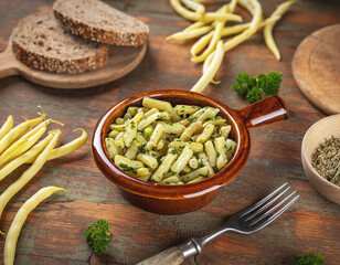 Poster - Steamed yellow beans with garlic