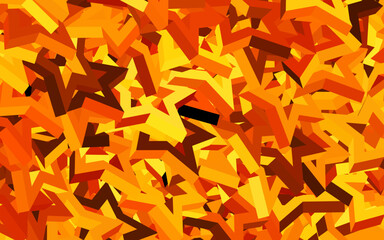 Wall Mural - Light Orange vector layout with bright stars.