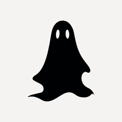 Sticker - Simple spooky ghost silhouette design