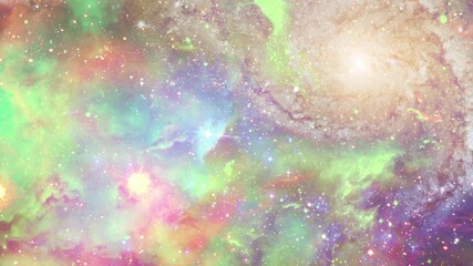 Poster - colorful space nebula particle wave background