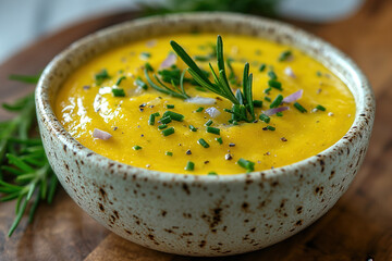 Canvas Print - Bearnaise sauce - a derivative of hollandaise sauce with tarragon and shallots - popular french sauce, french hi end kitchen