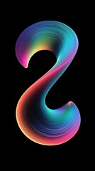 the letter s is made of colorful swirls