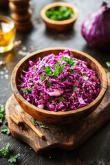 Wall Mural -  Fresh Shredded Red Cabbage Salad