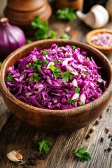 Wall Mural -  Fresh Shredded Red Cabbage Salad