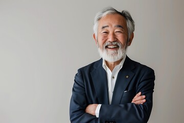 Wall Mural - Portrait of a Smiling Elderly Man