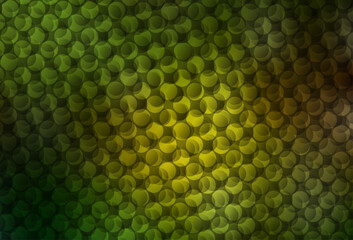 Wall Mural - dark green, yellow vector background with spots.