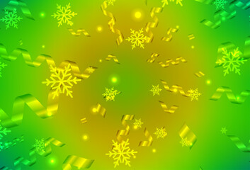 Wall Mural - Light Green, Yellow vector template in carnival style.